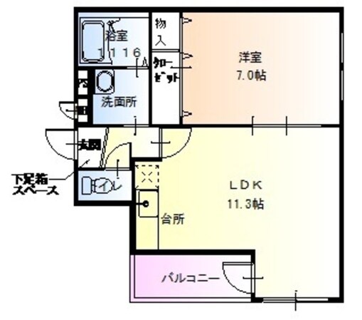 出戸駅 徒歩8分 3階の物件間取画像